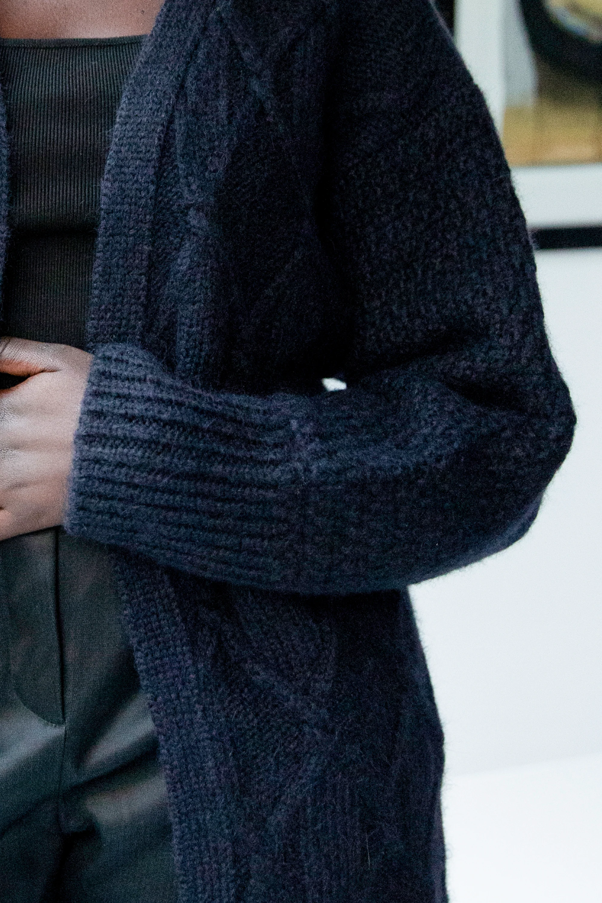 Long Knit Cardigan Midnight Blue - Image 4