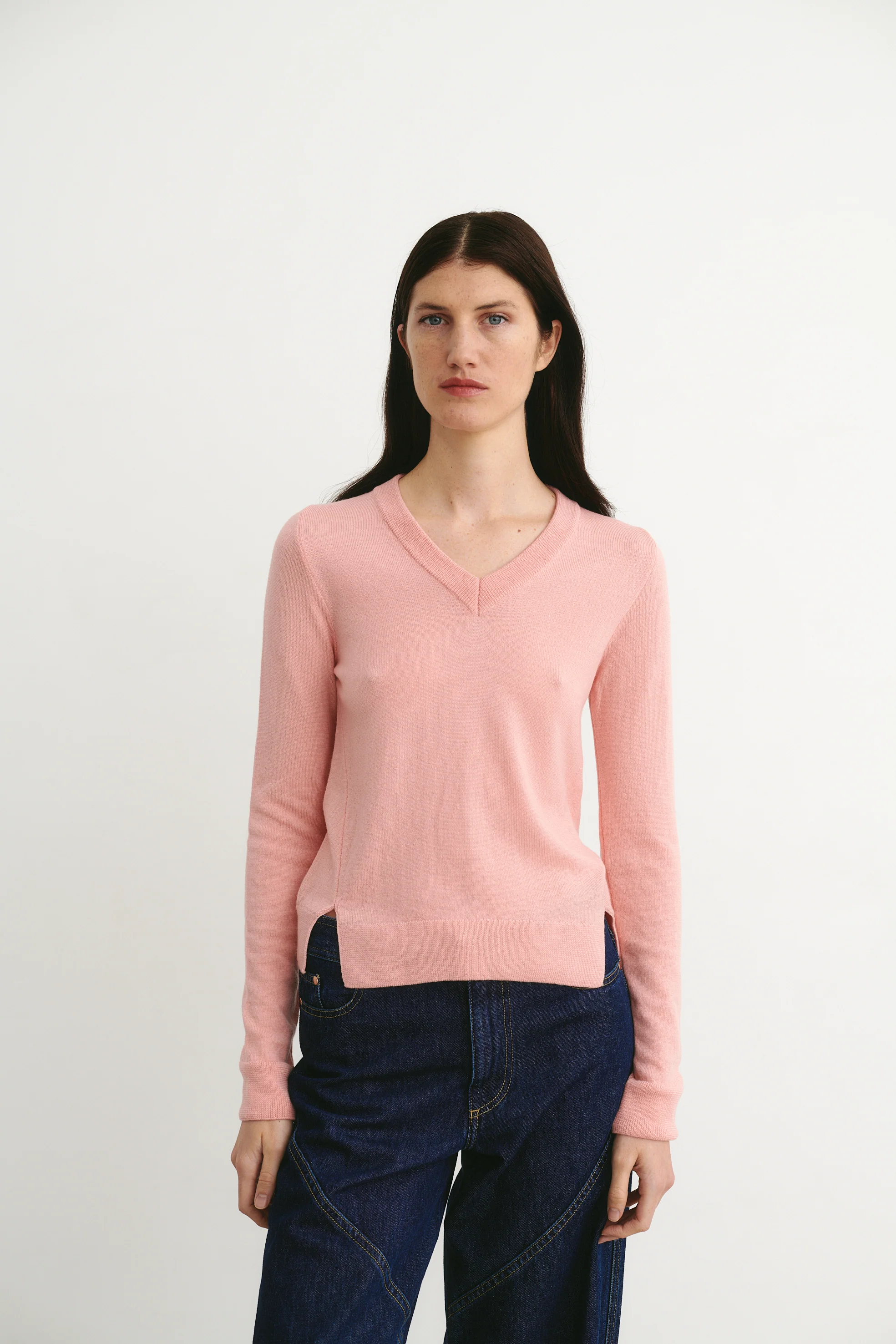 Sonia V-Neck Sweater Salmon - Image 3