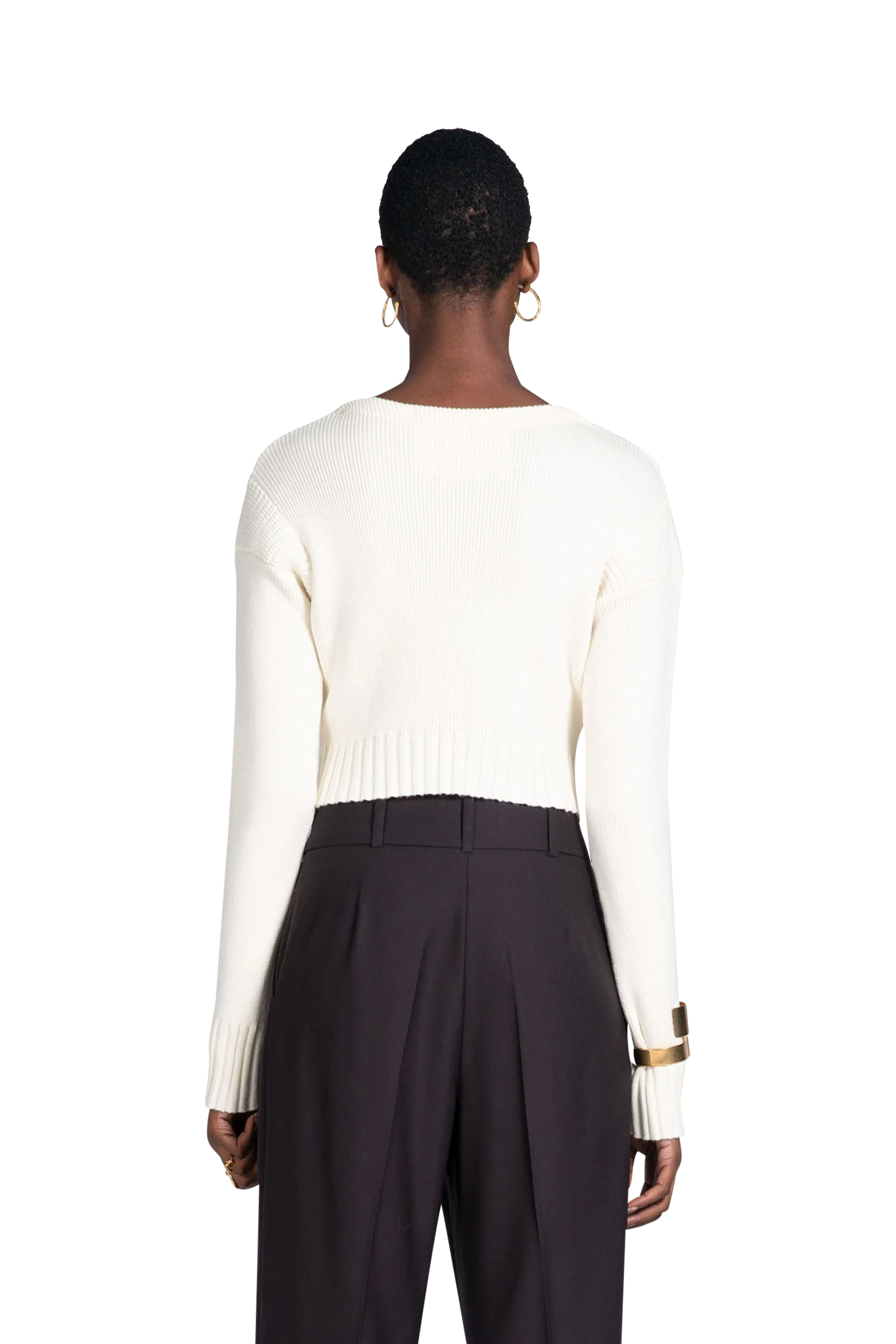 Asymmetrical Sweater White - Image 3